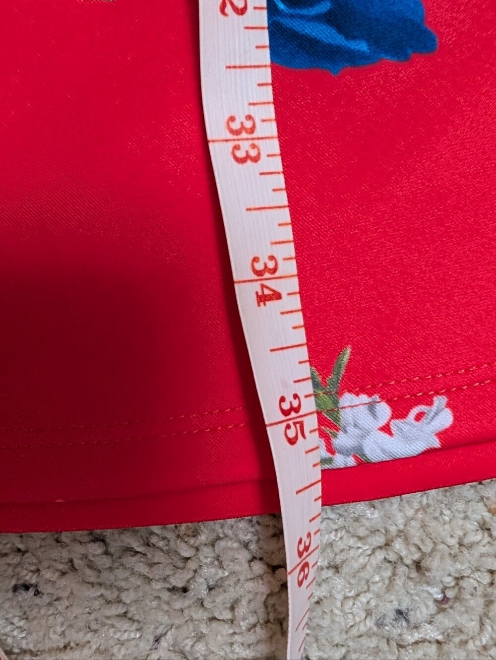 Ted Baker Red Floral Skater Swing Dress sz 3/US 8 - Picture 9 of 10